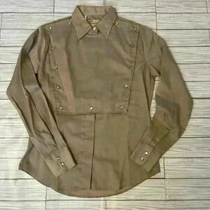 Vintage Ely Championship collection Pearl snap bib shirt